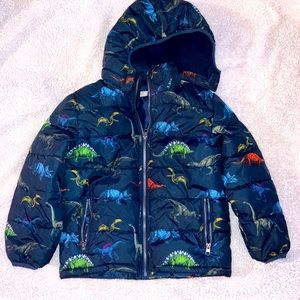 Barely worn H&M size 6-7y dinosaur puffer jacket